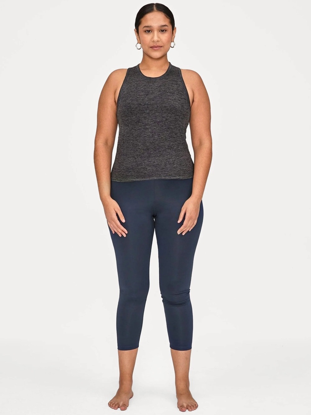 Girlfriend Collective ReSet Racerback Tank Moon Gray Large